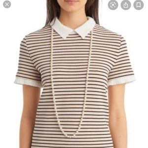 Adorable collared shirt with zipper detail